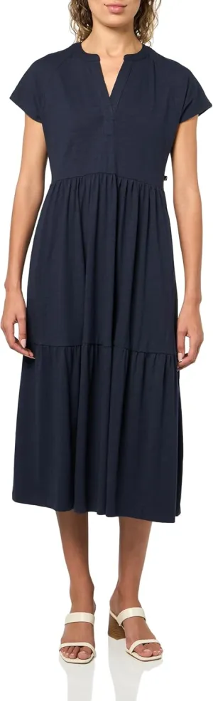 Nautica Women's Short Sleeve Midi Knit Soft Dress