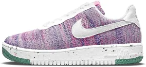 Nike Women's Air Force 1 Crater Low Flyknit Shoes, Fuchsia Glow White Pink Blast Violet, 7