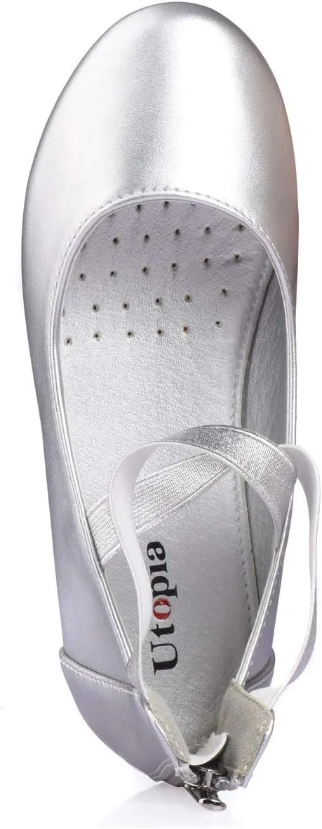 Nova Utopia Toddler Little Girls Dress Ballet Ankle Strap Flat Shoes