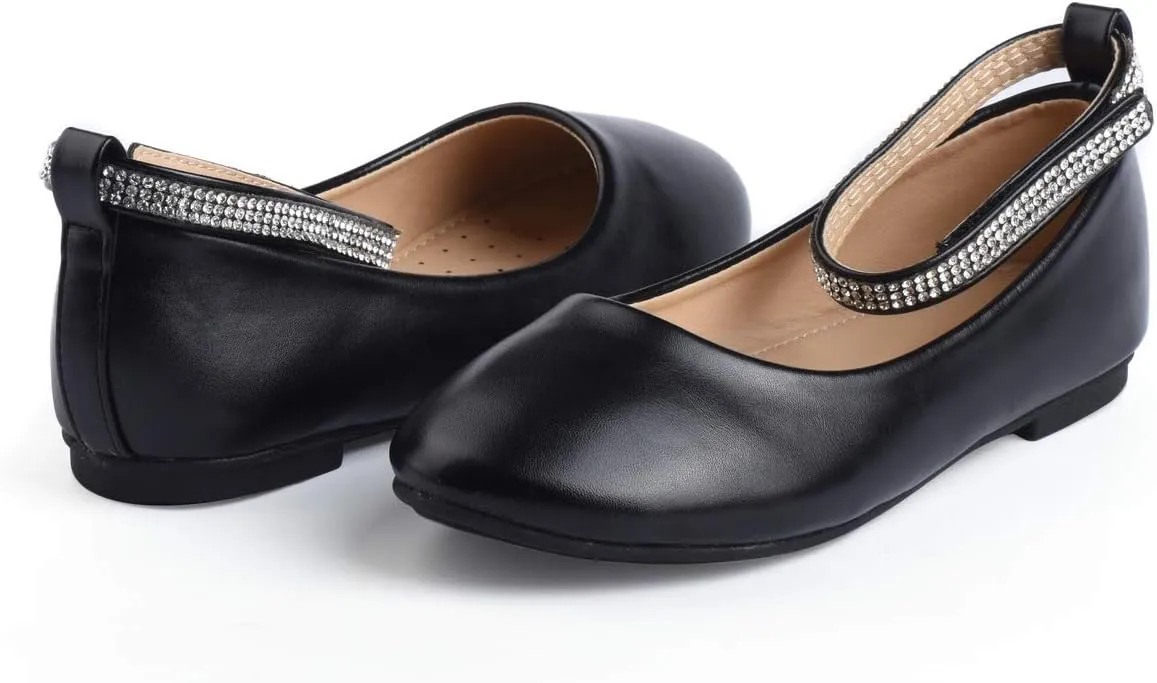 Nova Utopia Toddler Little Girls Dress Ballet Ankle Strap Flat Shoes