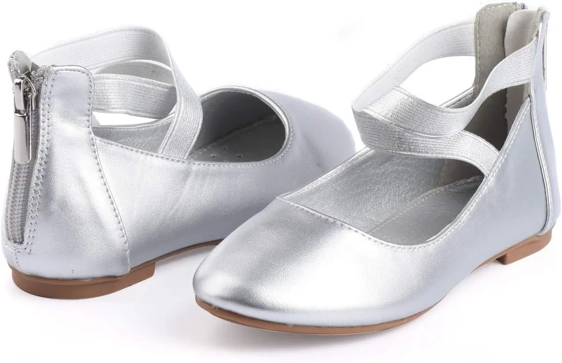 Nova Utopia Toddler Little Girls Dress Ballet Ankle Strap Flat Shoes