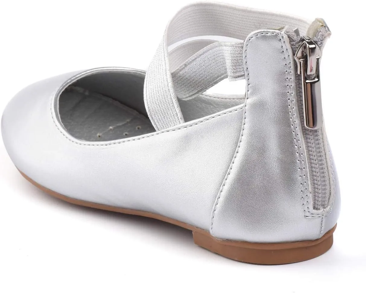 Nova Utopia Toddler Little Girls Dress Ballet Ankle Strap Flat Shoes