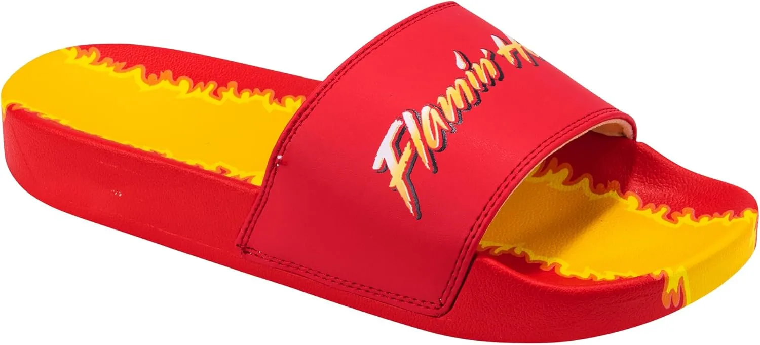 Odd Sox, Slide, Slip On Sandal, Flamin Hot Cheetos, Soft, Comfortable, Unisex