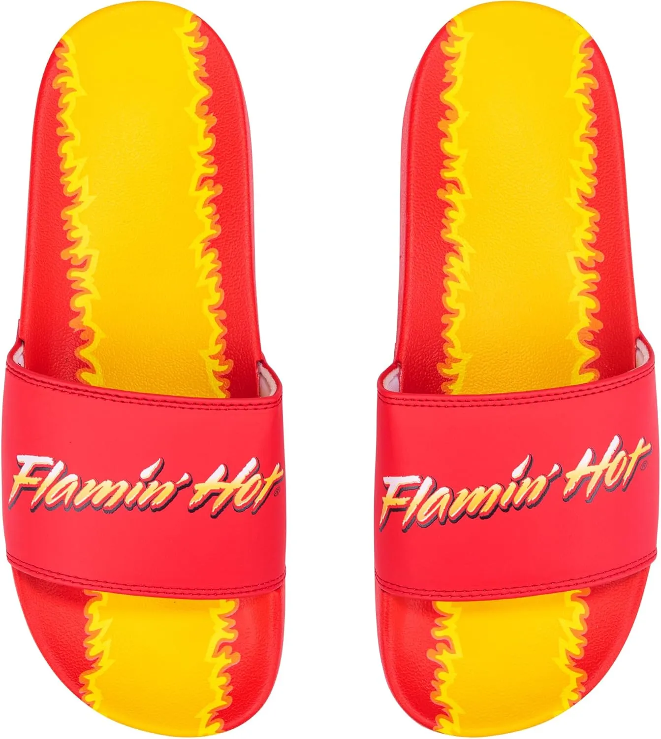 Odd Sox, Slide, Slip On Sandal, Flamin Hot Cheetos, Soft, Comfortable, Unisex