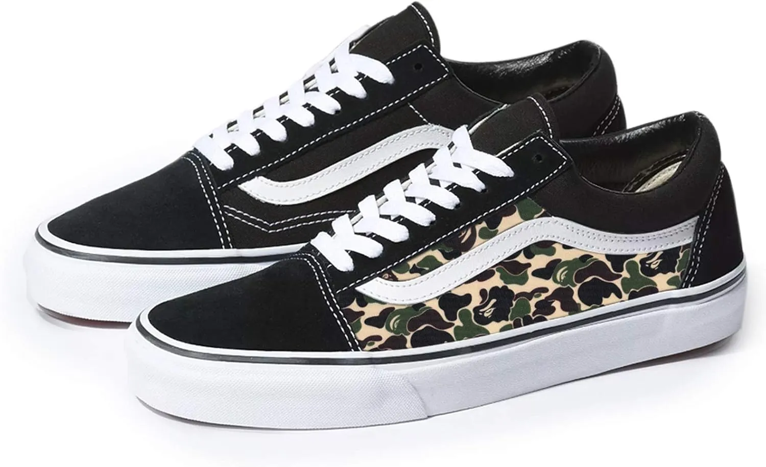 Old Skool Shoes x Bape Camo Custom Handmade Uni-Sex Shoes By Patch Collection