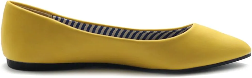 Ollio Women's Ballet Shoe Comfort Basic Light Multi Color Flat