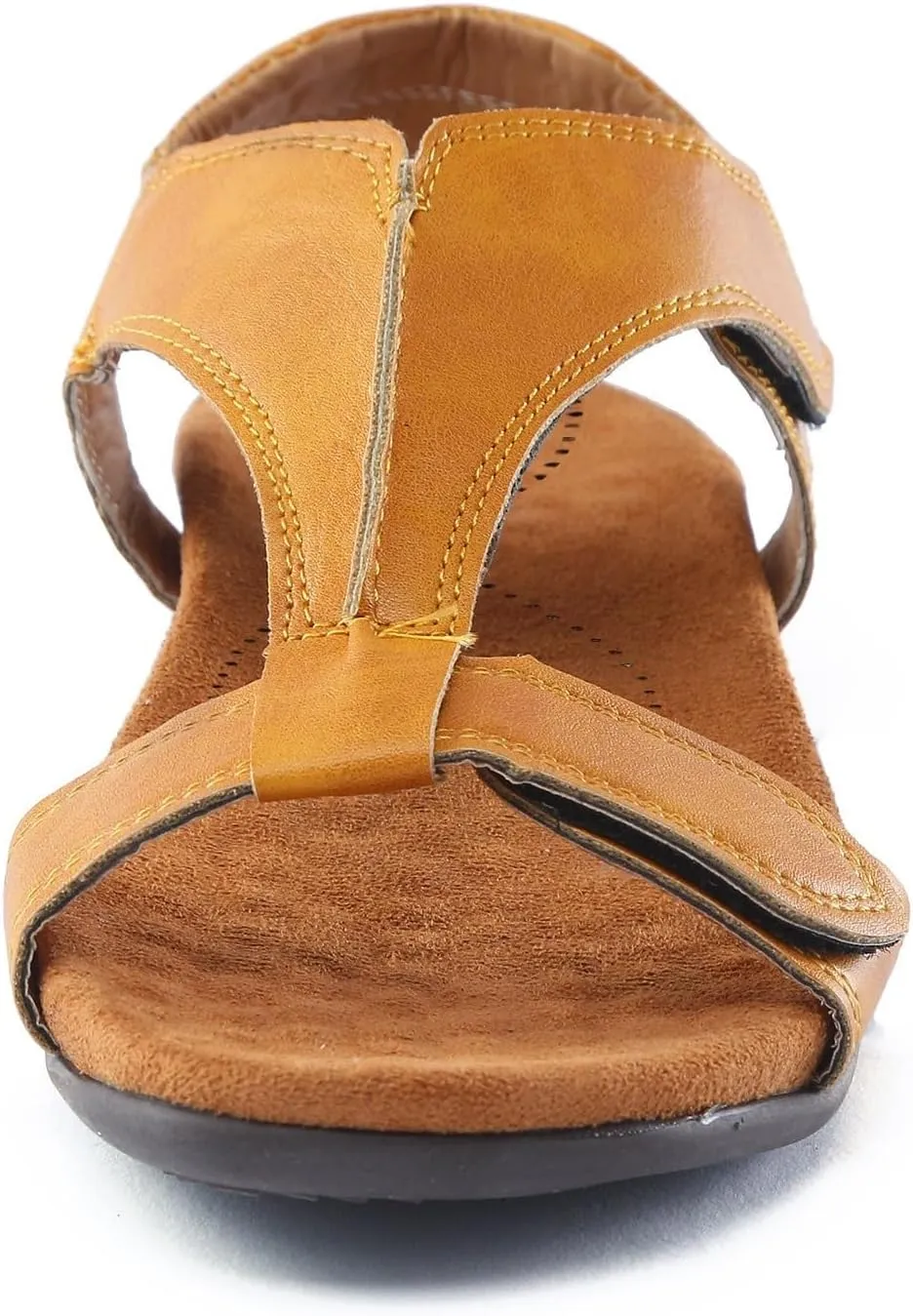 Orthopedic Sandals for Womens Dressy Summer T-strap Walking Comfortable Sandals Soft Cushion Outdoor Flat Beach Sandals