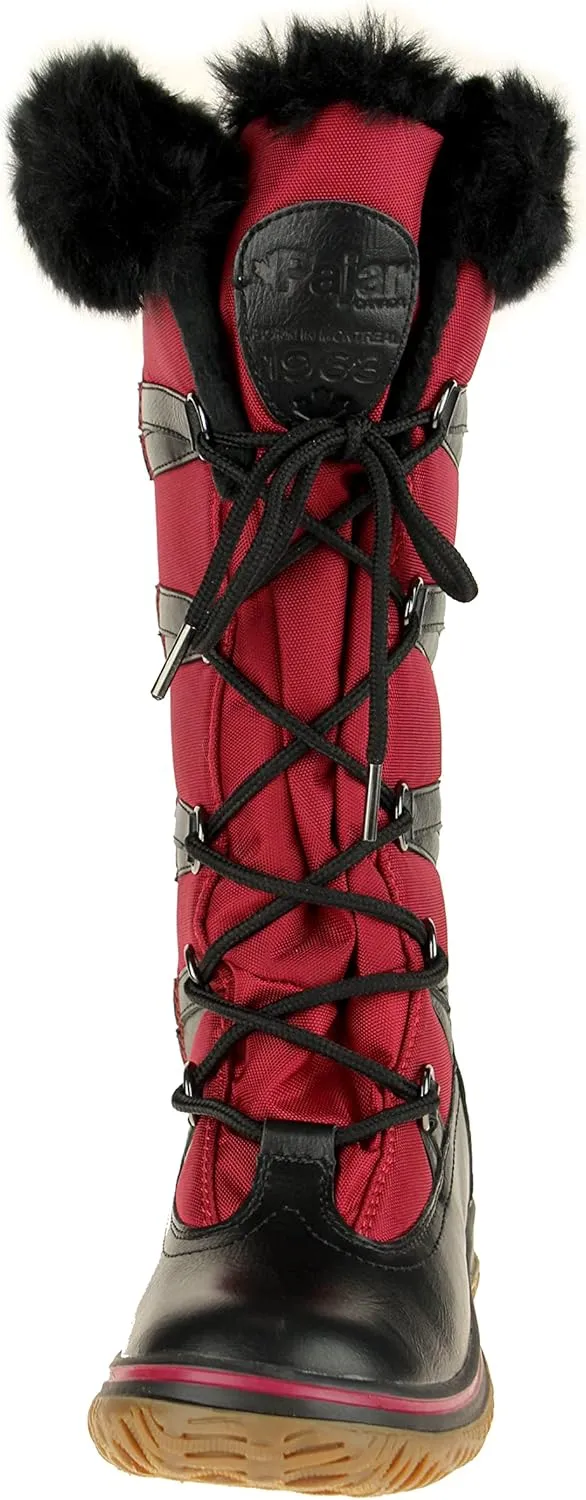 PAJAR Women's Grip Star Tall Winter Waterproof Insulated Snow Boot With Side Zipper and Laces