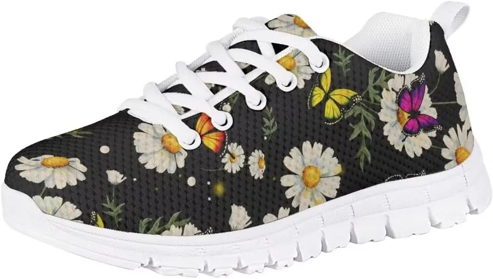 Pinupub Boys Girls Sneakers Cute Graphic Print Sports Tennis Shoes Casual Lace Up Sneakers