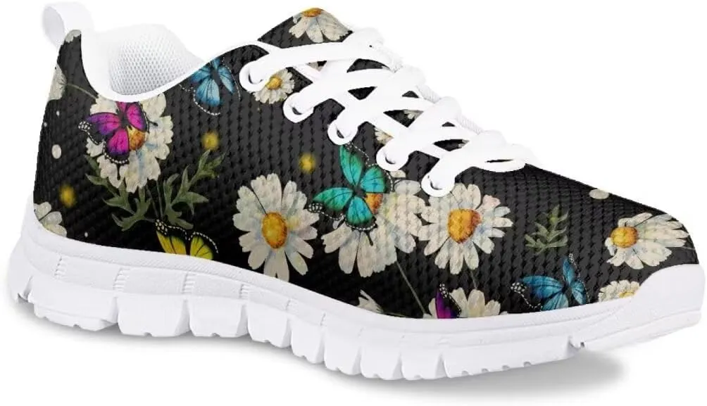 Pinupub Boys Girls Sneakers Cute Graphic Print Sports Tennis Shoes Casual Lace Up Sneakers