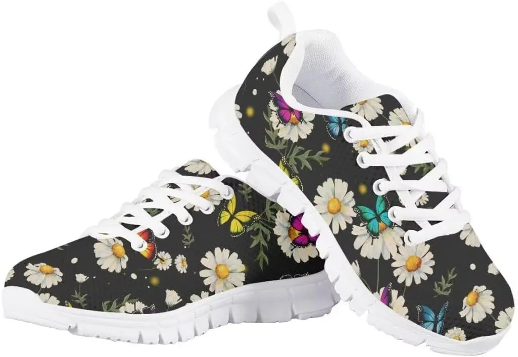 Pinupub Boys Girls Sneakers Cute Graphic Print Sports Tennis Shoes Casual Lace Up Sneakers
