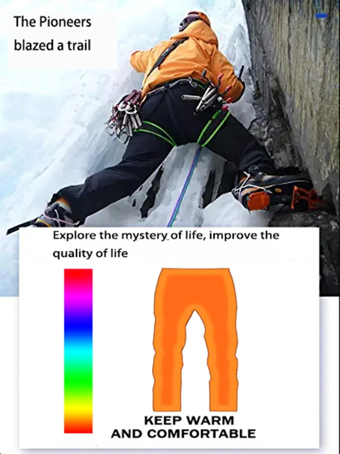 Postropaky Mens Hiking Snow Ski Pants Waterproof Outdoor Insulated Softshell Pants Snowboard Zipper Bottom Leg