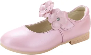 Princess Girls Flower Mary Jane Dress Shoes Slip On Flat𝘀 Fashion Wedding Par𝘁y Elegant Ballet Floral Shoes