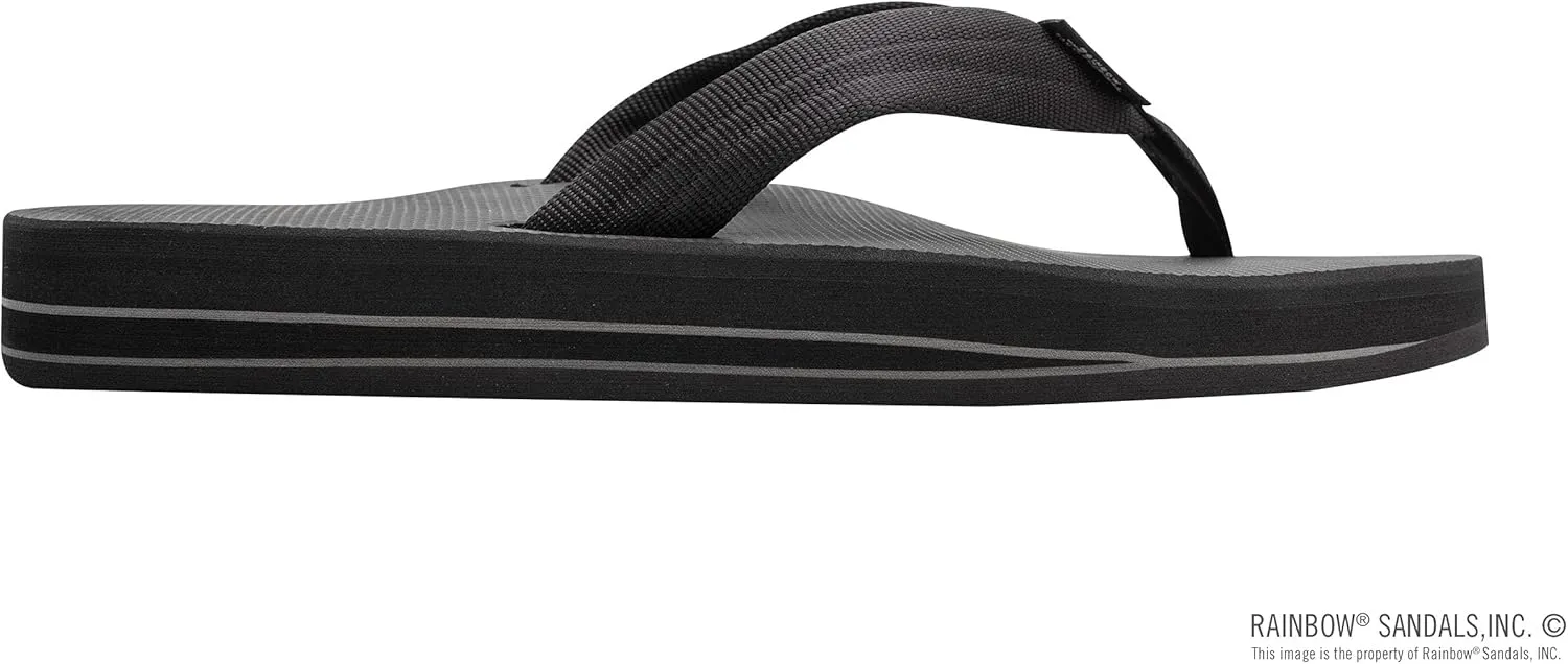 Rainbow Sandals Men's Double Layer Soft Top 1" EVA Rubber Filled Nylon Strap