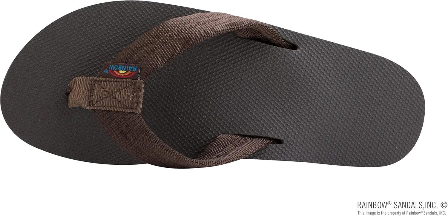 Rainbow Sandals Men's Double Layer Soft Top 1" EVA Rubber Filled Nylon Strap
