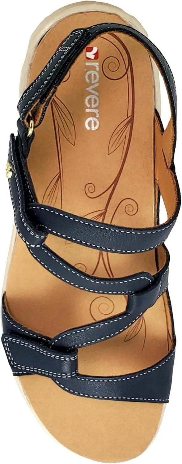 Revere Emerald 3 Women’s Sandals - Premium Soft Leather, Adjustable Straps & Contoured Footbed - Orthotic Arch Support for Stylish Comfort & All-Day Wear