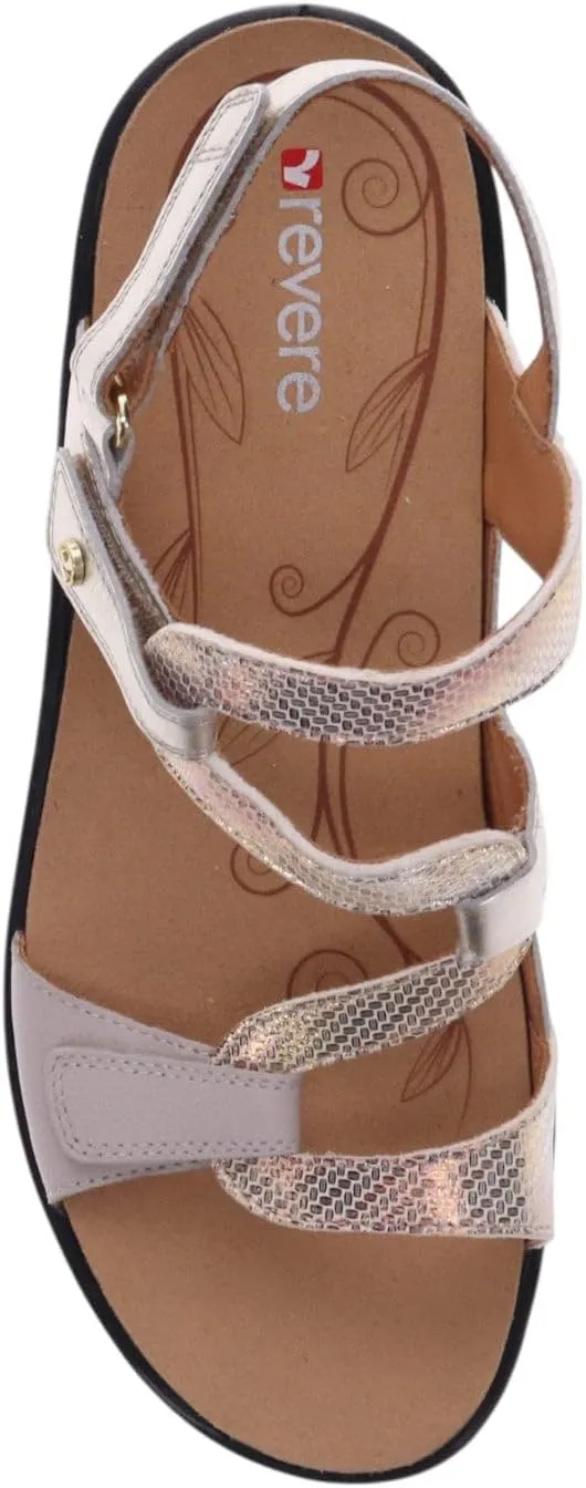 Revere Emerald 3 Women’s Sandals - Premium Soft Leather, Adjustable Straps & Contoured Footbed - Orthotic Arch Support for Stylish Comfort & All-Day Wear