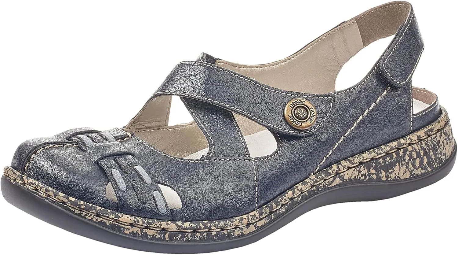 Rieker Women's Closed Toe Ballet Flats, 8 US