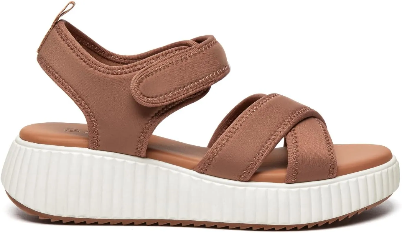 Rihero Women's Comfortable Platform Sport Sandals Open Toe Soft Adjustable Summer Beach Wedge Sandals