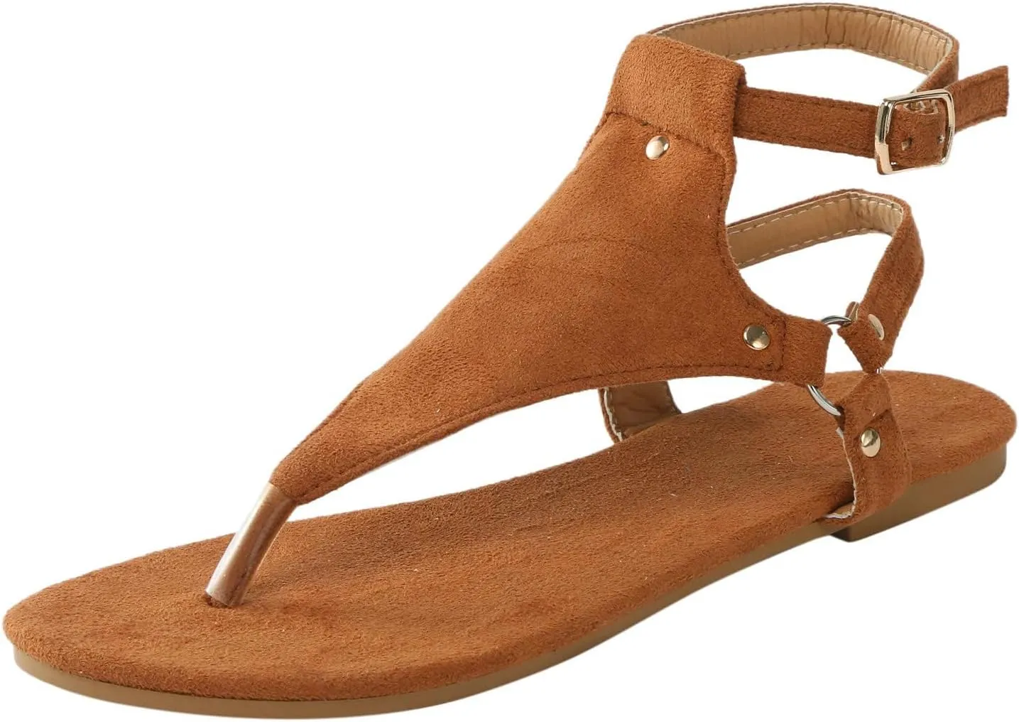 Sandals for Women Dressy Summer Thong Flip Flops Comfortable Ankle Strap Strappy Flat Sandals Walking Shoes Beach Sandals