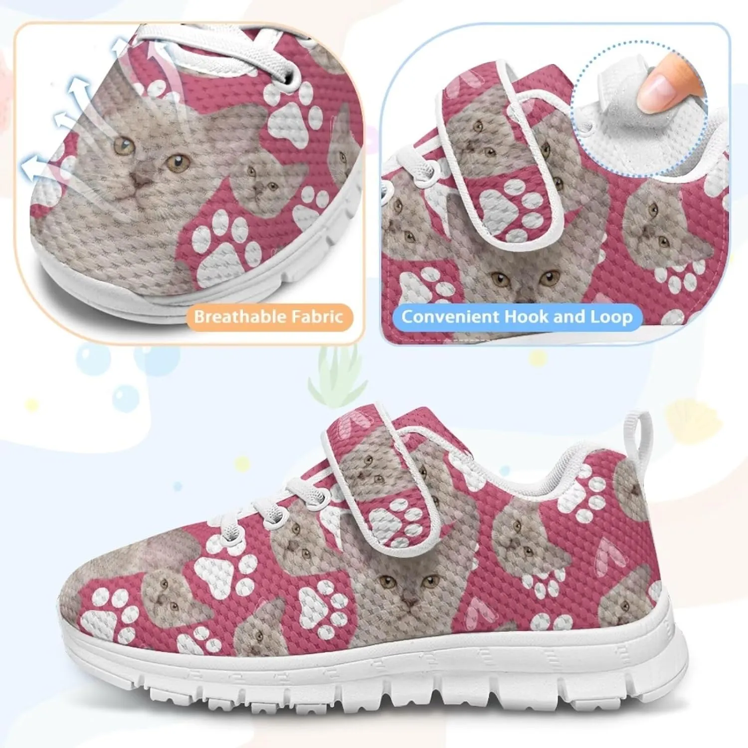 School Sneakers for Girls Boys Running Tennis Shoes Kids Slip on Shoes