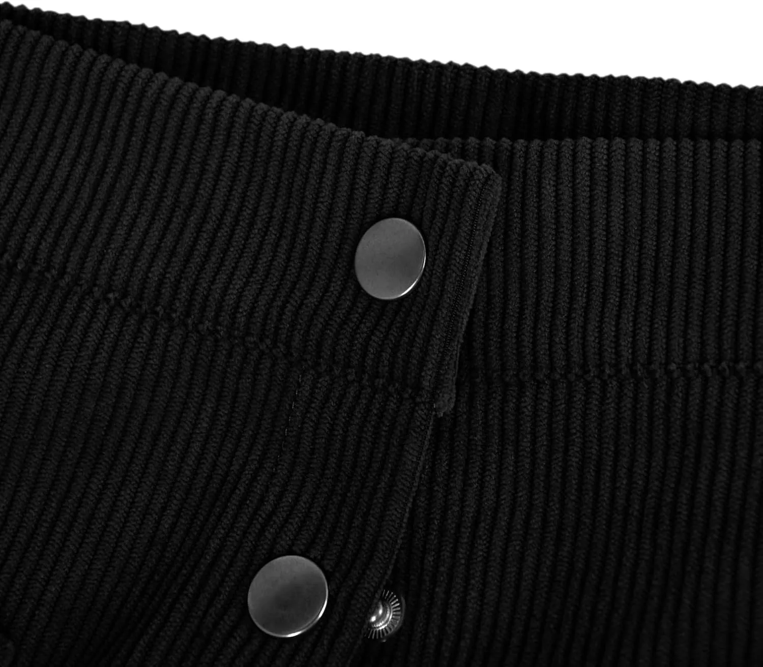 Sheface Women's Corduroy Button Down Mini Short Skirt High Waist A-line Wrap Skirts with Pockets