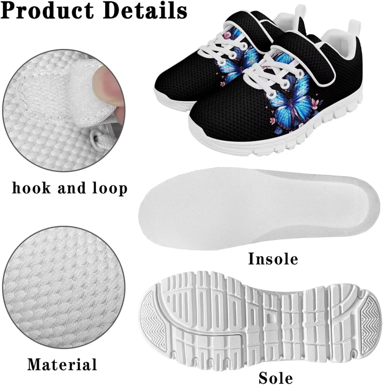 Showudesigns Tennis Shoes for Kids Girls Boys Running Shoes Non Slip Gym Sneakers