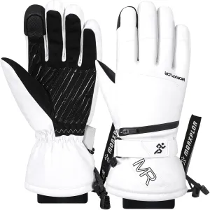 Ski Snow Gloves - 3M Thinsulate Insulated, Warm Winter Snowboard & Snowmobile Gloves for Men & Women - Waterproof & Windproof - Touchscreen Compatible