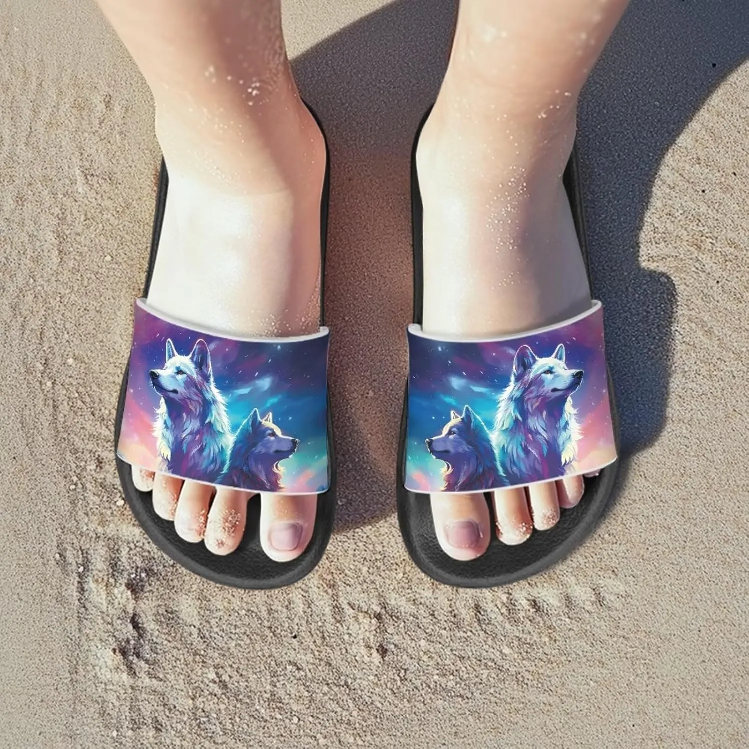 Slides for Kids Summer Slippers Boys Non-Slip Shower Shoes