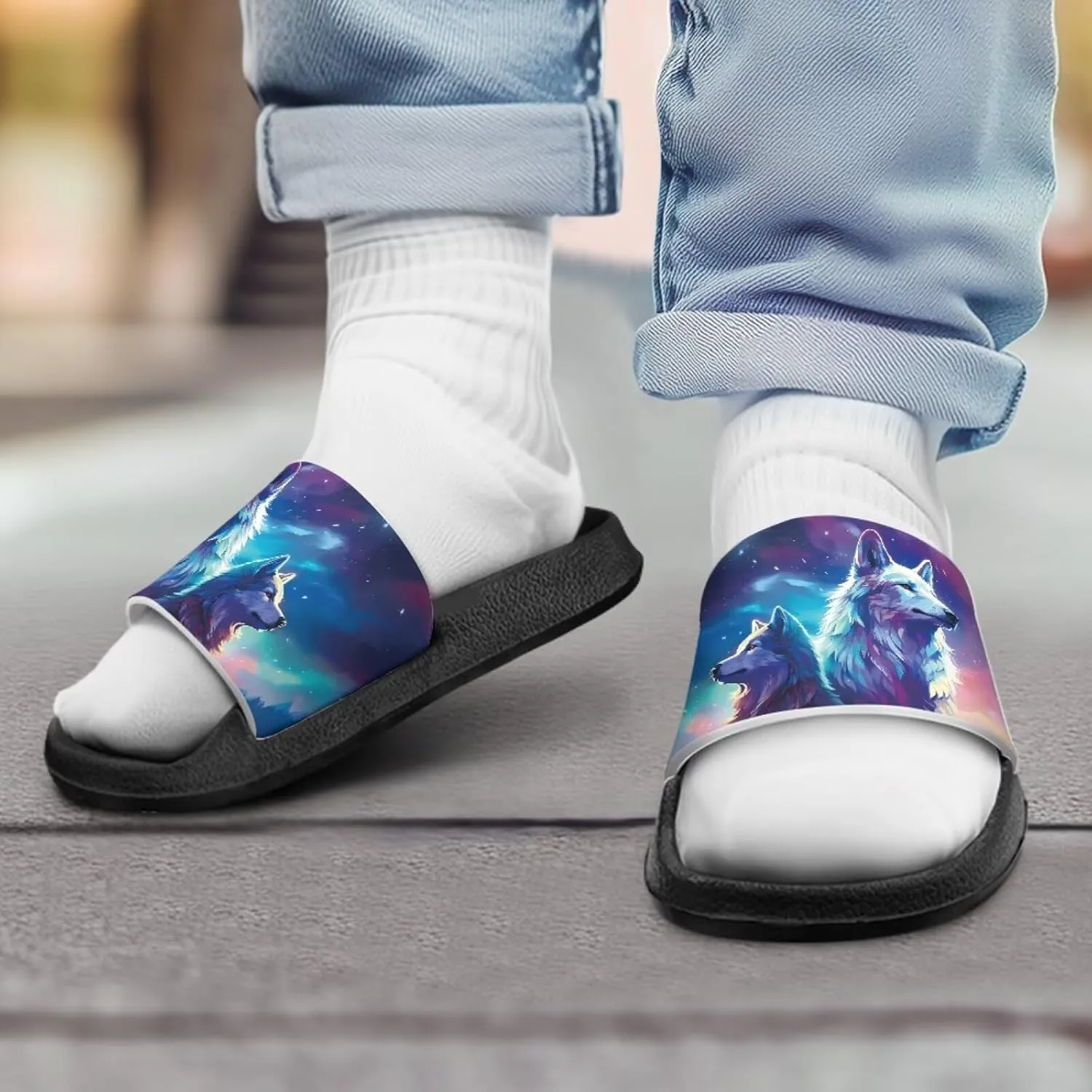Slides for Kids Summer Slippers Boys Non-Slip Shower Shoes