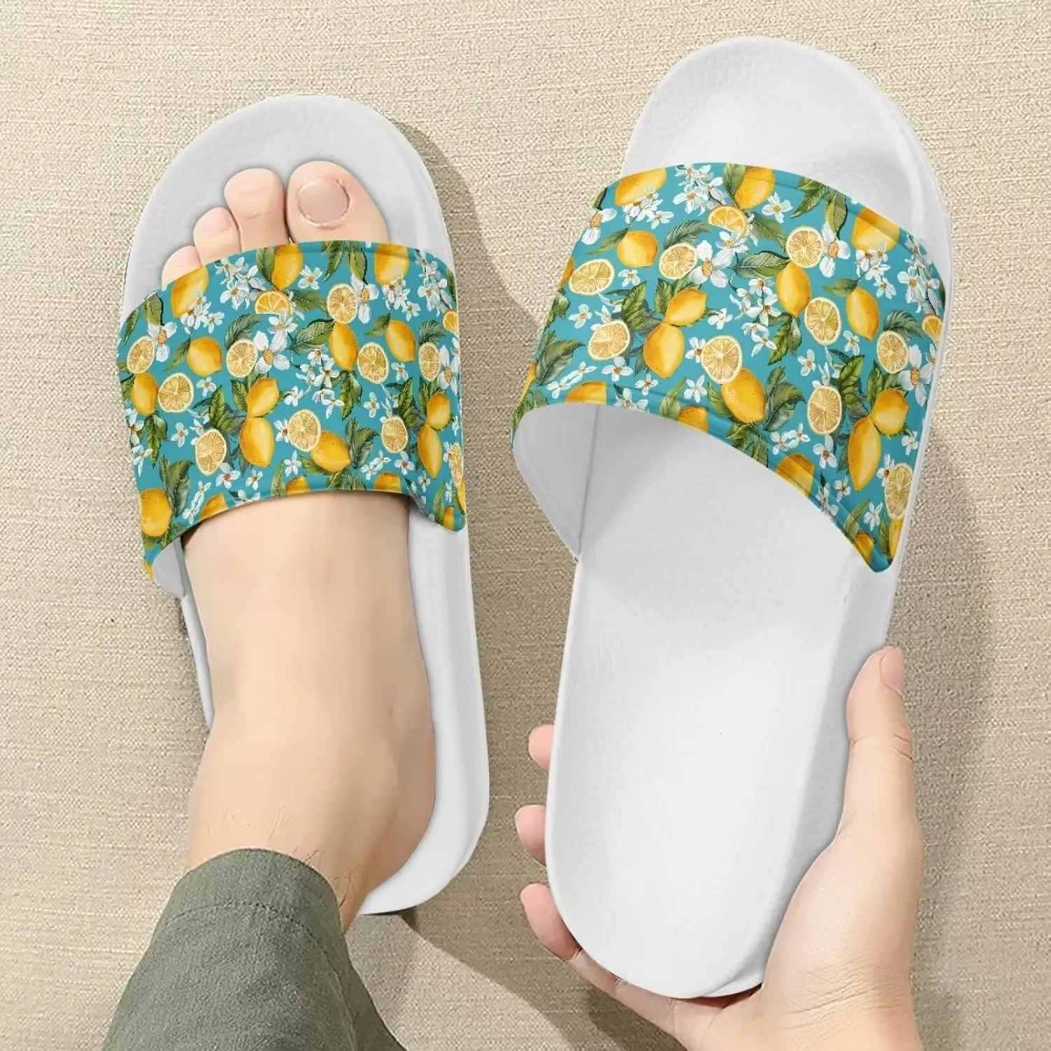 Slip on Sandals Women Size 6-13.5 Pool Slippers for Girl