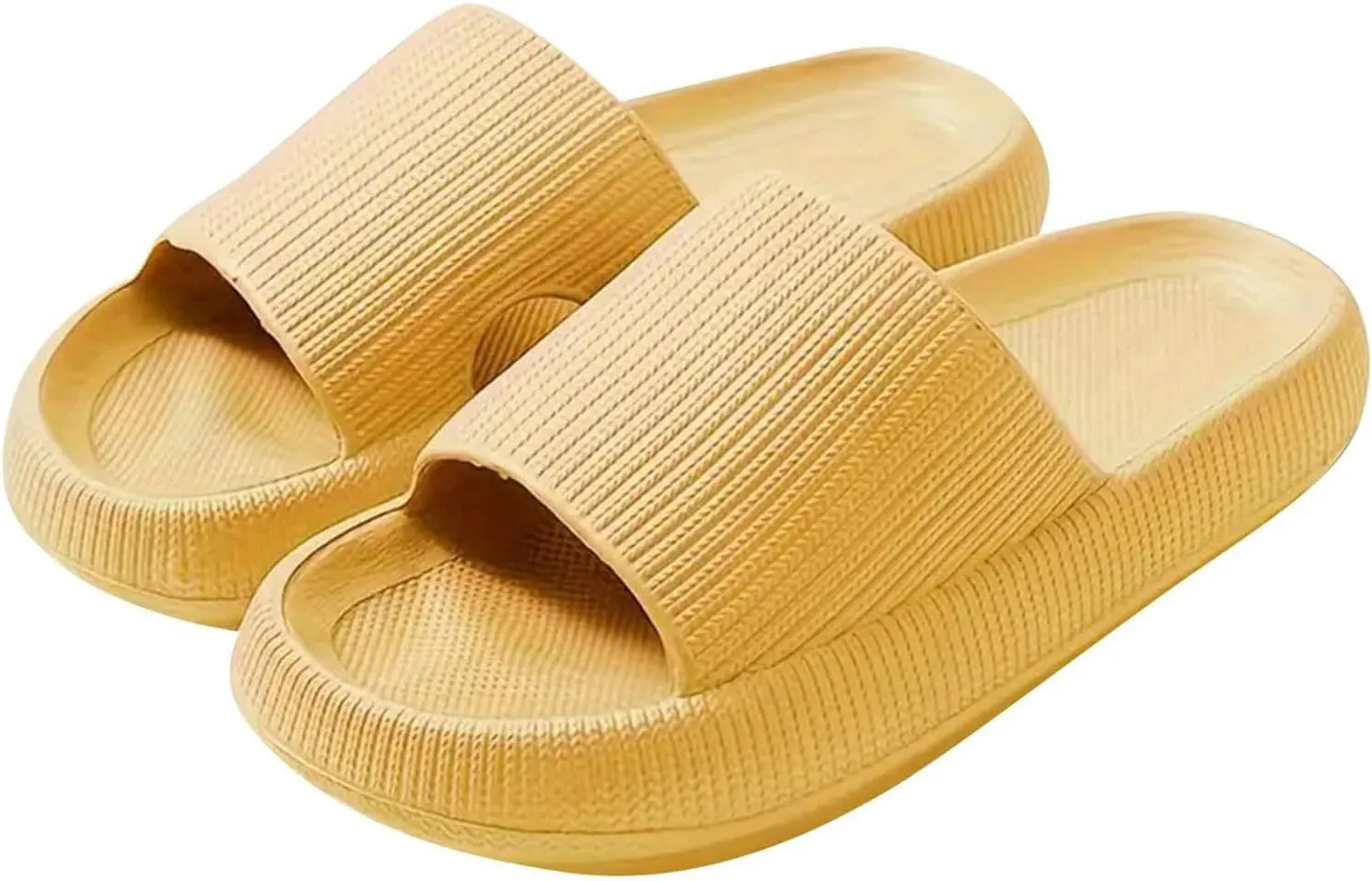 Slippers for Women Fashion Flats Sandals House Slides Shower Sandals Cushioned Thick Sole Mules Comfort Recovery Pillow Slippers Soft Lightweight Summer Beach Shoes