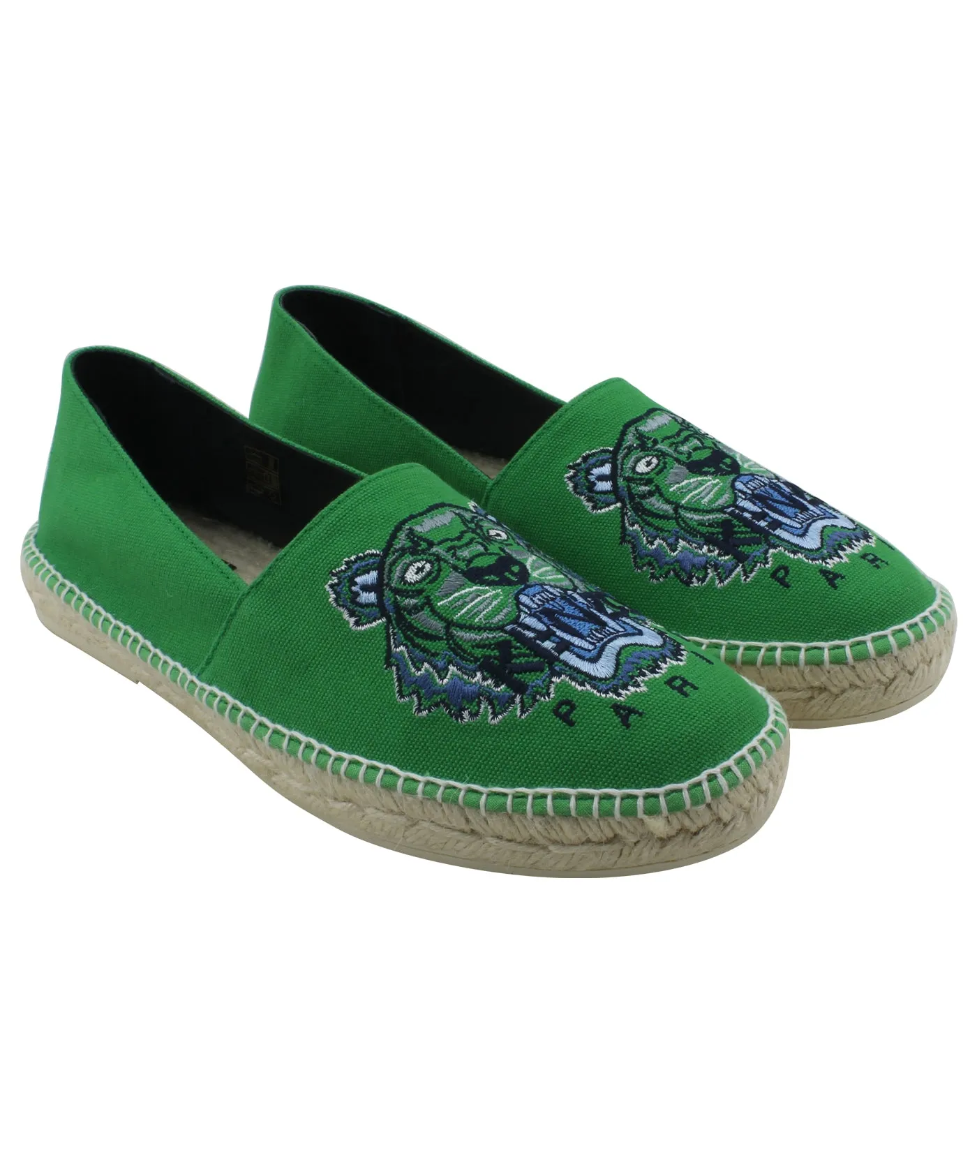 Slit Tiger Canvas Espadrilles