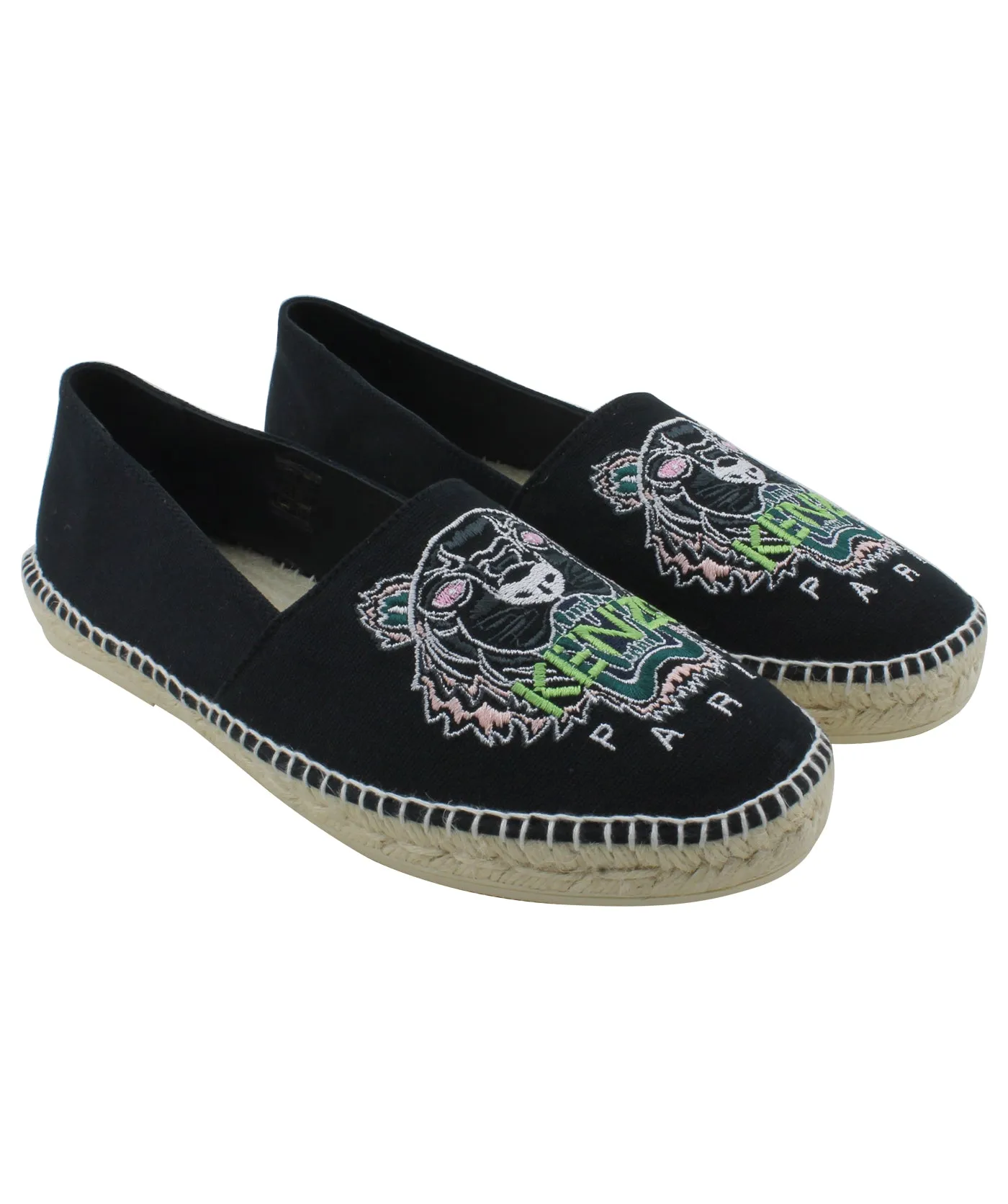 Slit Tiger Canvas Espadrilles