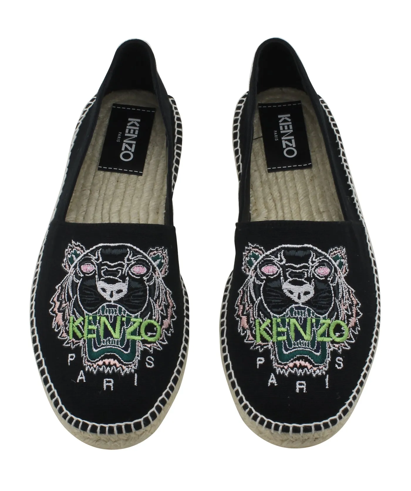 Slit Tiger Canvas Espadrilles