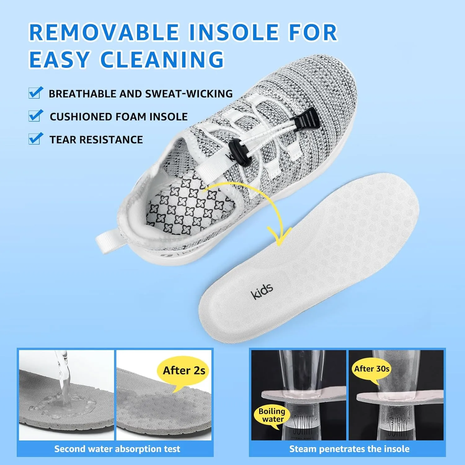 Sneakers for Girls Slip on Shoes Boys School Shoes