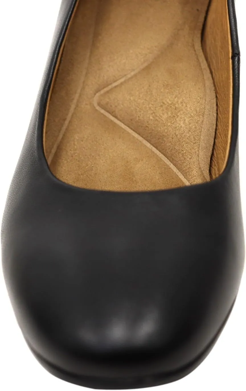 Sofft Lana Heeled Sandals for Women – Leather Lining and Upper – Microfiber Footbed – Closed Toe Style