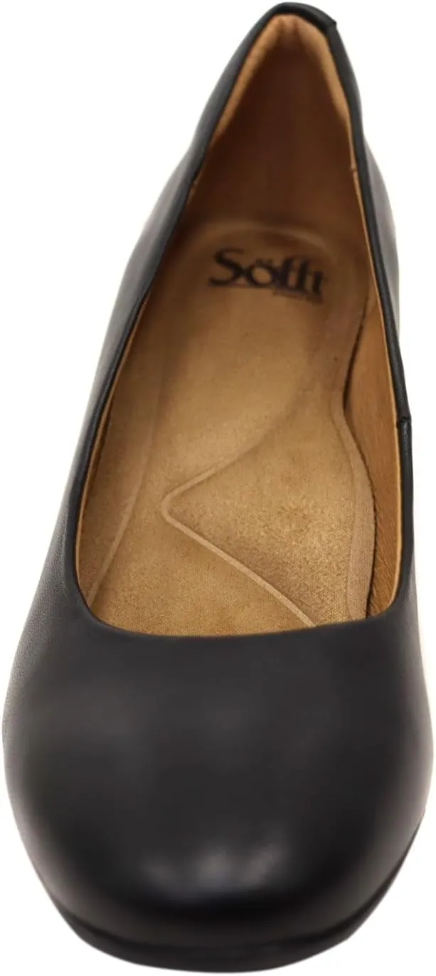 Sofft Lana Heeled Sandals for Women – Leather Lining and Upper – Microfiber Footbed – Closed Toe Style