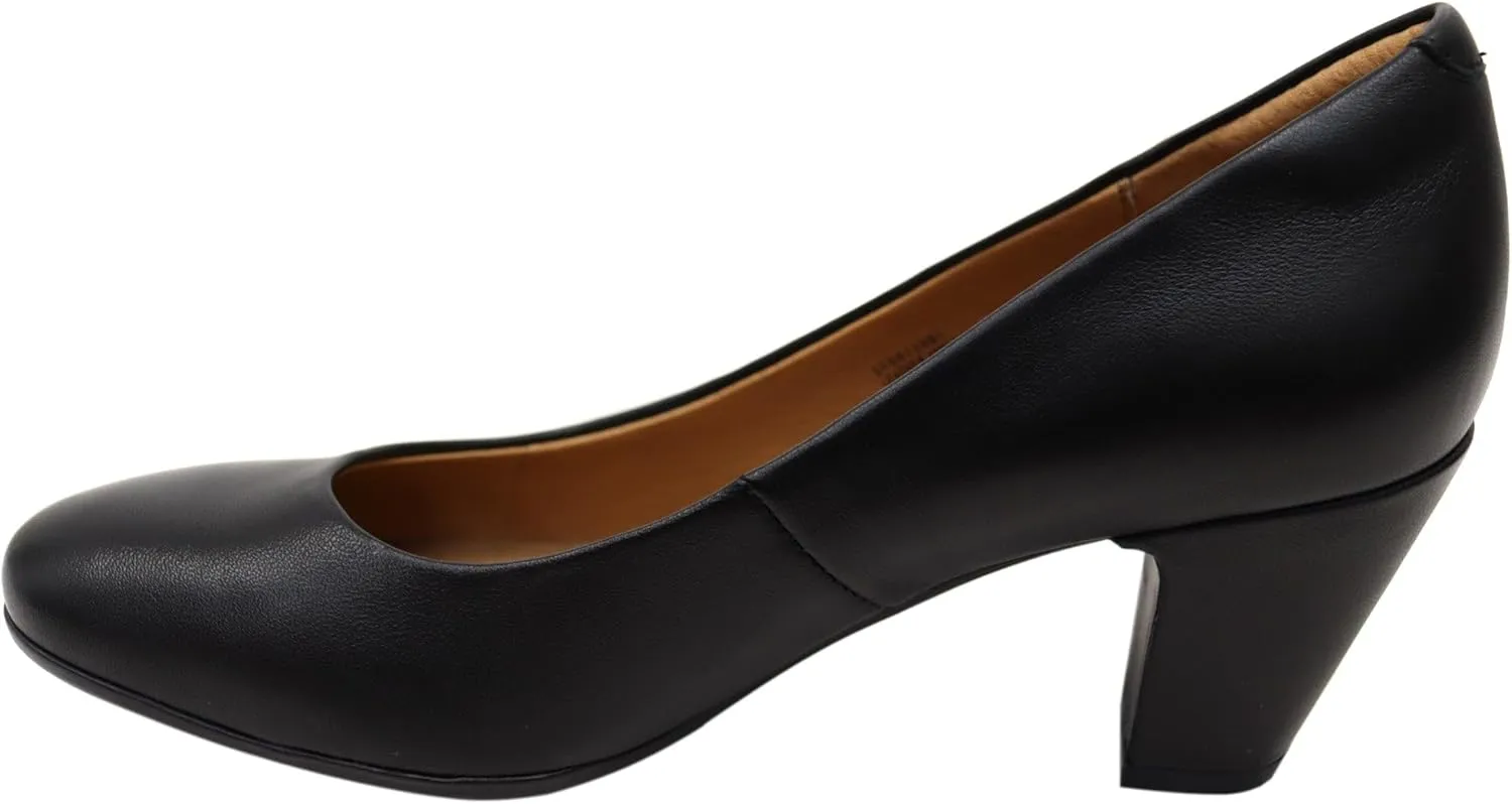 Sofft Lana Heeled Sandals for Women – Leather Lining and Upper – Microfiber Footbed – Closed Toe Style