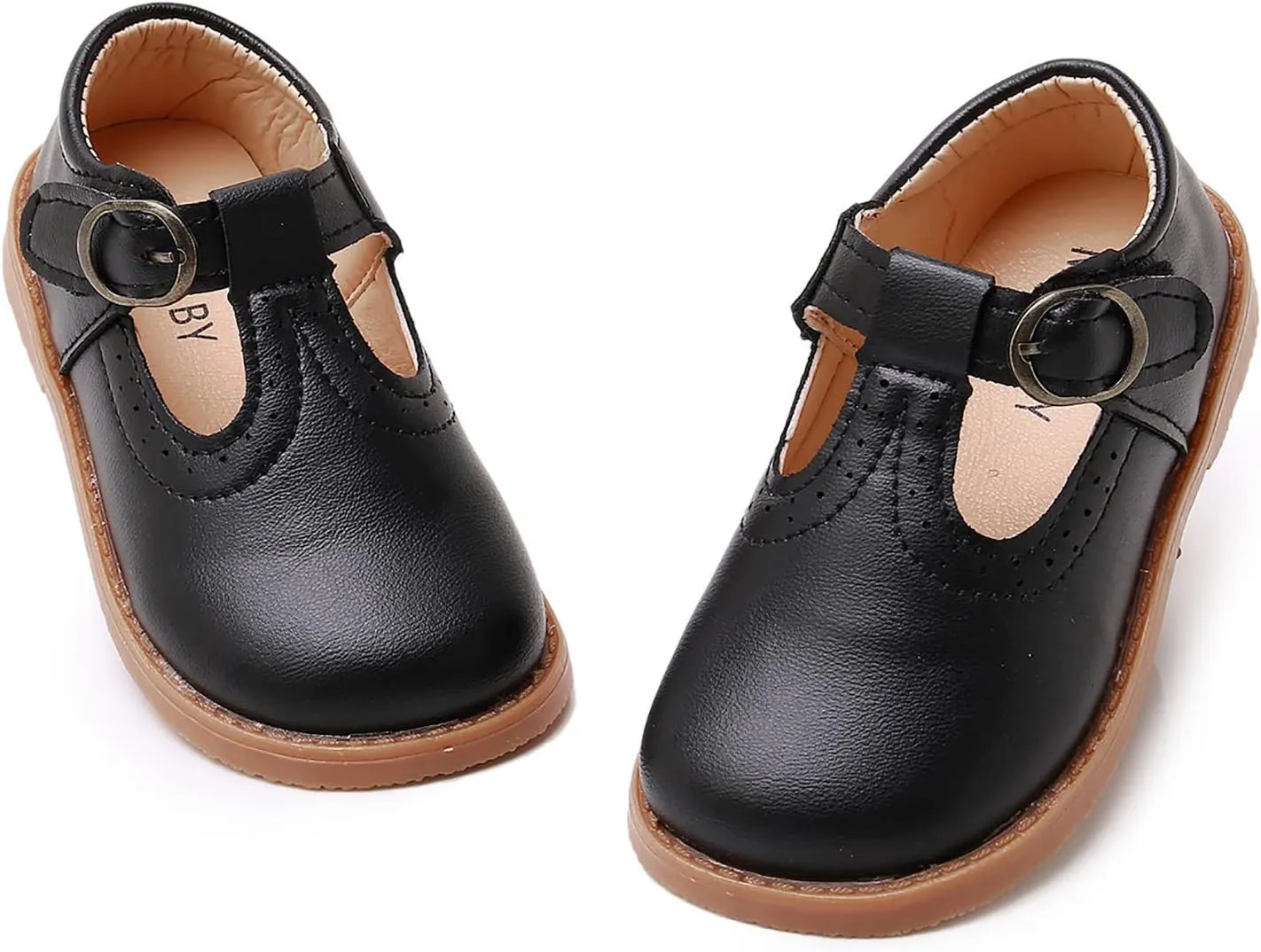 SOFMUO Toddler Girl Mary Jane Shoes Bowknot Ballet Flats for Little Girls Party School Wedding Uniform Princess Dress Shoes