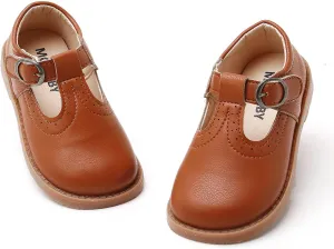 SOFMUO Toddler Girl Mary Jane Shoes Bowknot Ballet Flats for Little Girls Party School Wedding Uniform Princess Dress Shoes