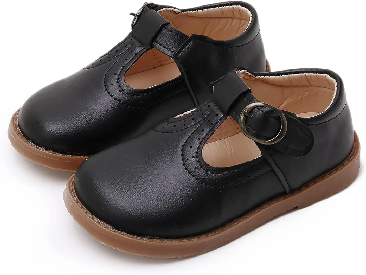 SOFMUO Toddler Girl Mary Jane Shoes Bowknot Ballet Flats for Little Girls Party School Wedding Uniform Princess Dress Shoes