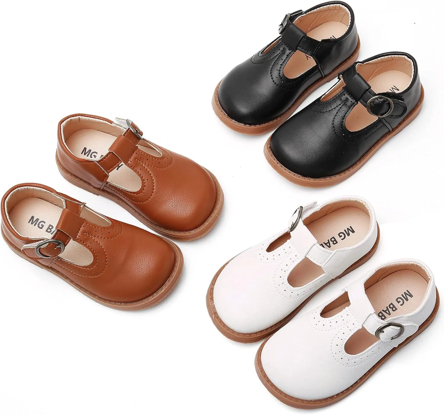 SOFMUO Toddler Girl Mary Jane Shoes Bowknot Ballet Flats for Little Girls Party School Wedding Uniform Princess Dress Shoes