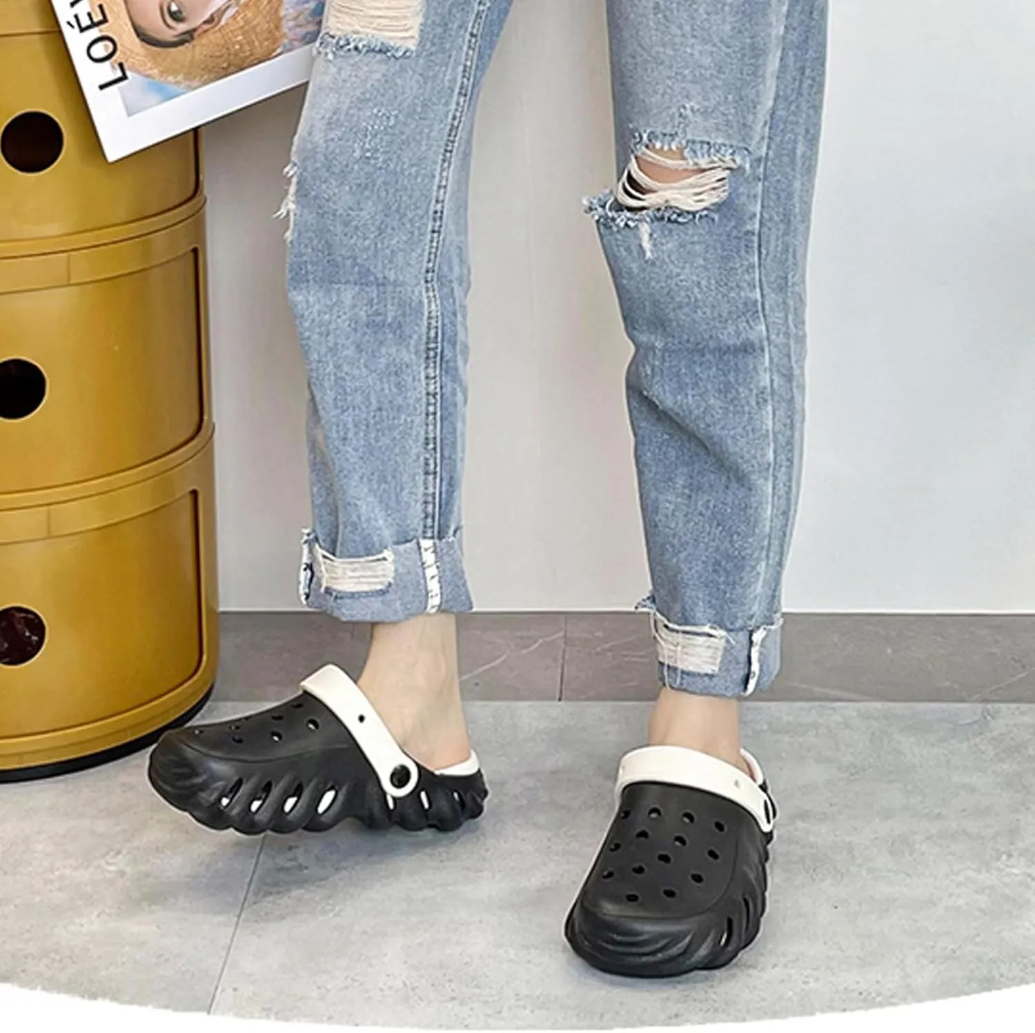 Solaud Women Men Comfortable Clogs Shoes Soft Breathable Non-Slip Unisex Garden Outdoor Beach Clog Sandals