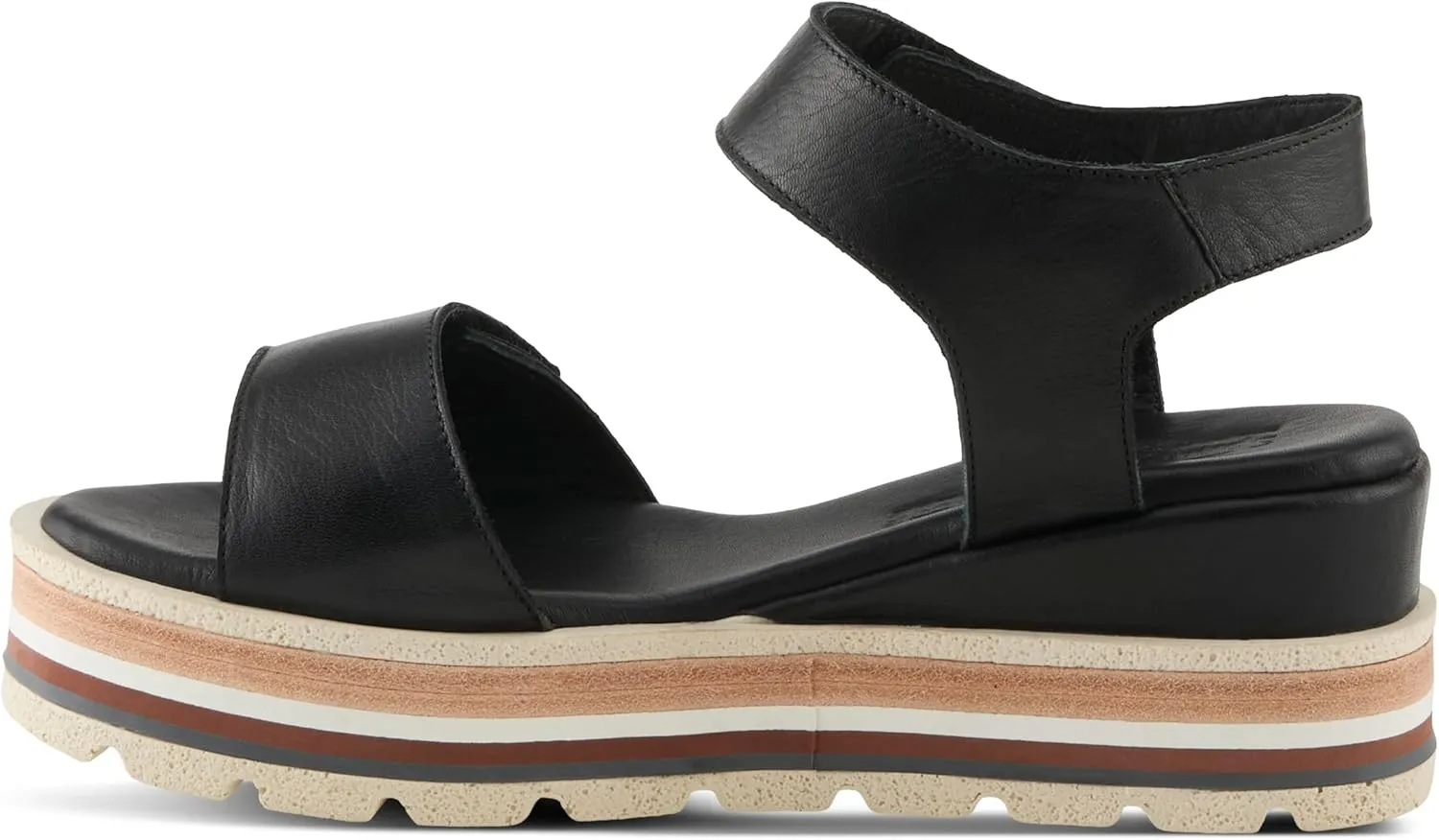Spring Step Women's Hileman Leather Platform Sandal | Cushioned Footbed, Adjustable Strap, Flexible Sole – Comfortable Heel Sandals for All Day Wear