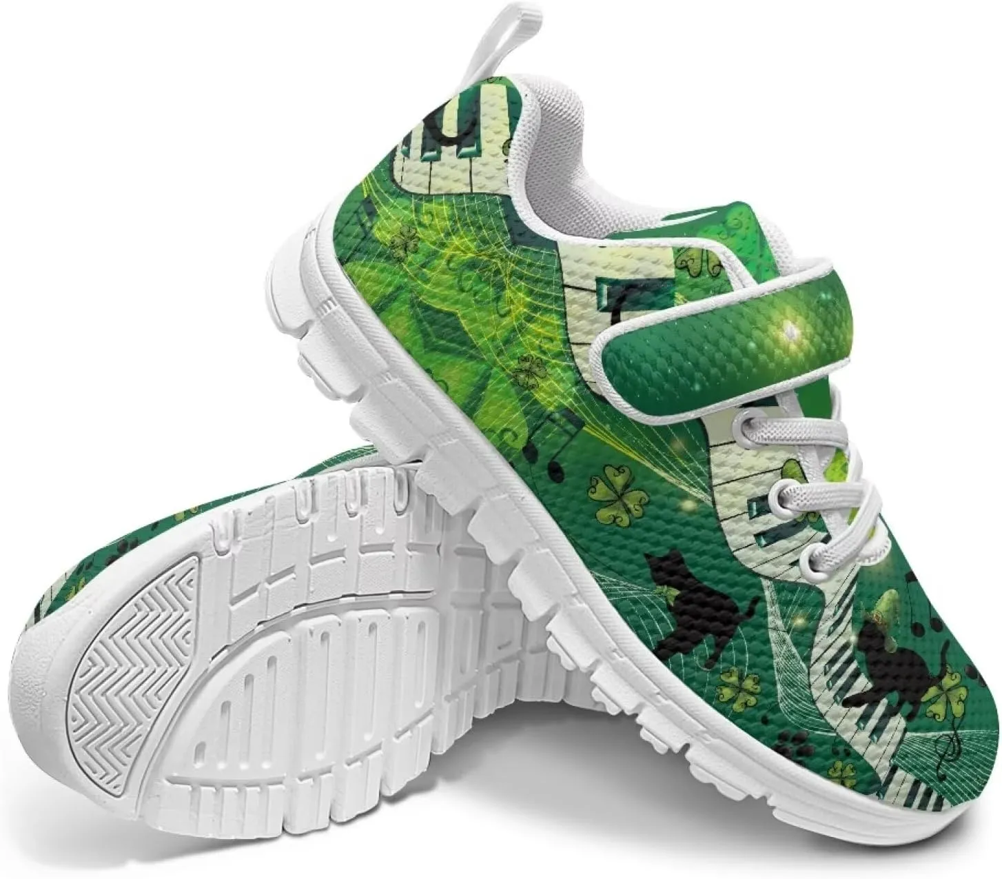 St. Patrick's Day Slip On Shoes for Girls Leaves Sneakers Size 11-2.5