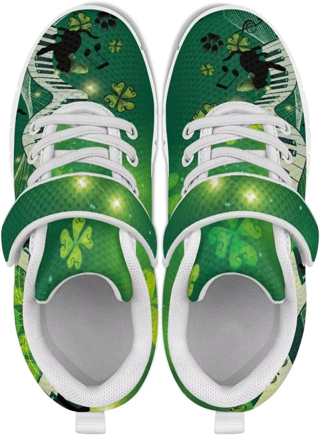 St. Patrick's Day Slip On Shoes for Girls Leaves Sneakers Size 11-2.5