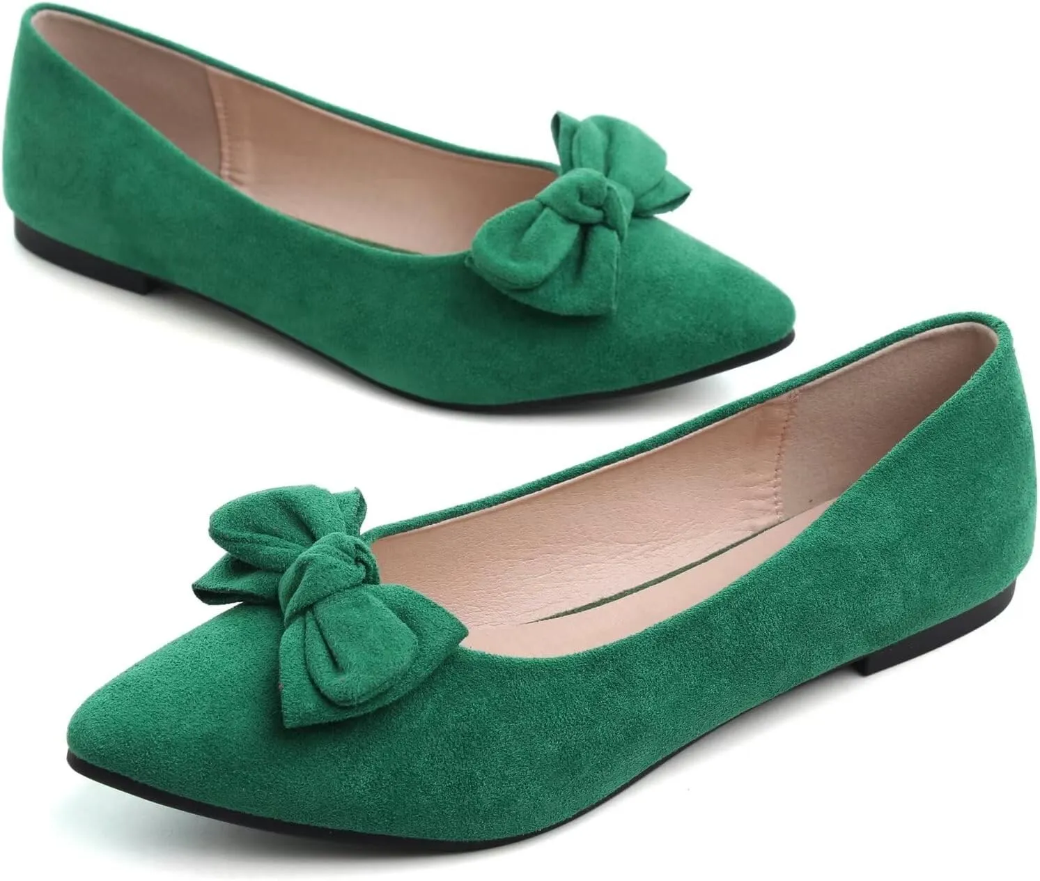 Stunner Womens Flats Fashion Pointed Toe Bowknot Dress Flats Casual Flats Comfortable Slip On Ballet Flats