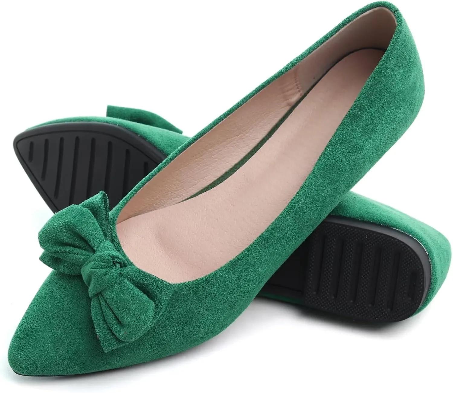 Stunner Womens Flats Fashion Pointed Toe Bowknot Dress Flats Casual Flats Comfortable Slip On Ballet Flats