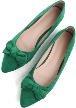 Stunner Womens Flats Fashion Pointed Toe Bowknot Dress Flats Casual Flats Comfortable Slip On Ballet Flats